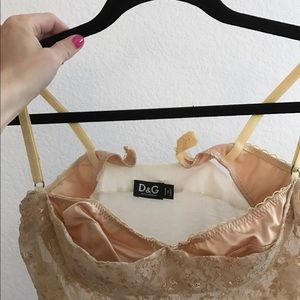 D&G corset satin bra/lace top!