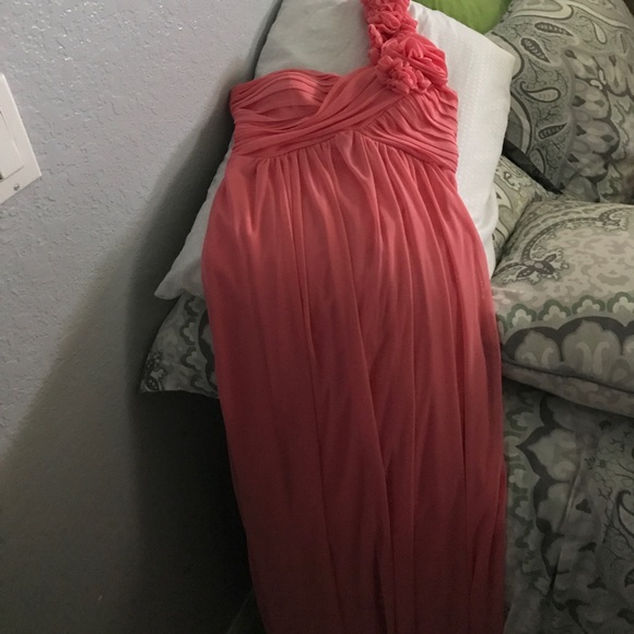 Salmon colored prom dress - Picture 2 of 2
