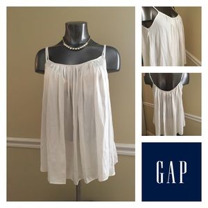 Gap Ivory Silk Camisole w/ Pintuck Pleats