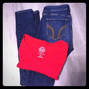 🚨 Hollister Jeans 👖 WITH FREE SHIRT 🚨