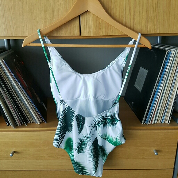 Sexy Blackless One Piece Palm Swimsuit Sz S - Picture 5 of 8