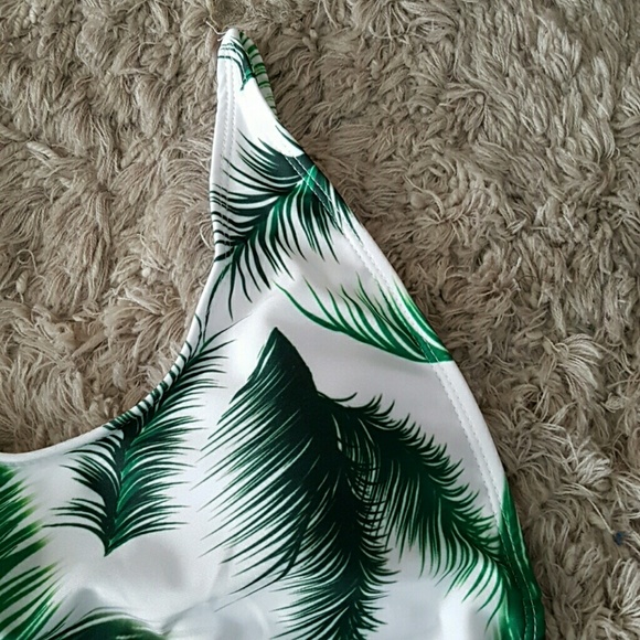 Sexy Blackless One Piece Palm Swimsuit Sz S - Picture 6 of 8