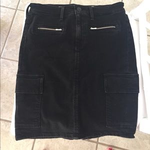 NWOT AG Black Denim Skirt Size 26
