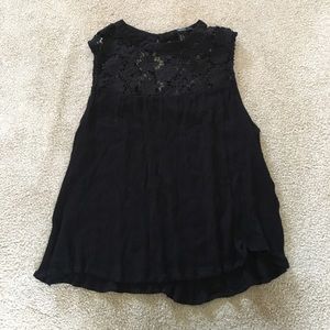 Black laced tank top