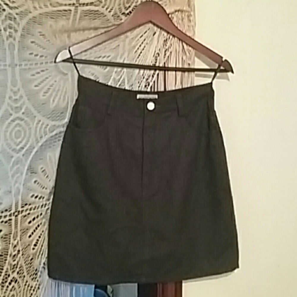 Espirit Gray Wool Mini-skirt