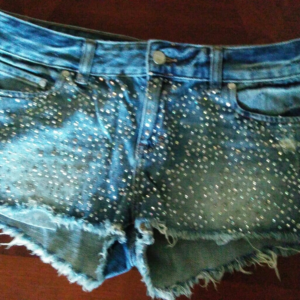 Victoria secret jean shorts rhinestones