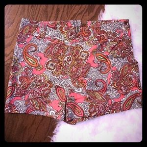 Paisley Print Shorts size 6
