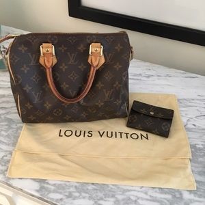 Louis Vuitton Monogram Speedy 25 and Wallet