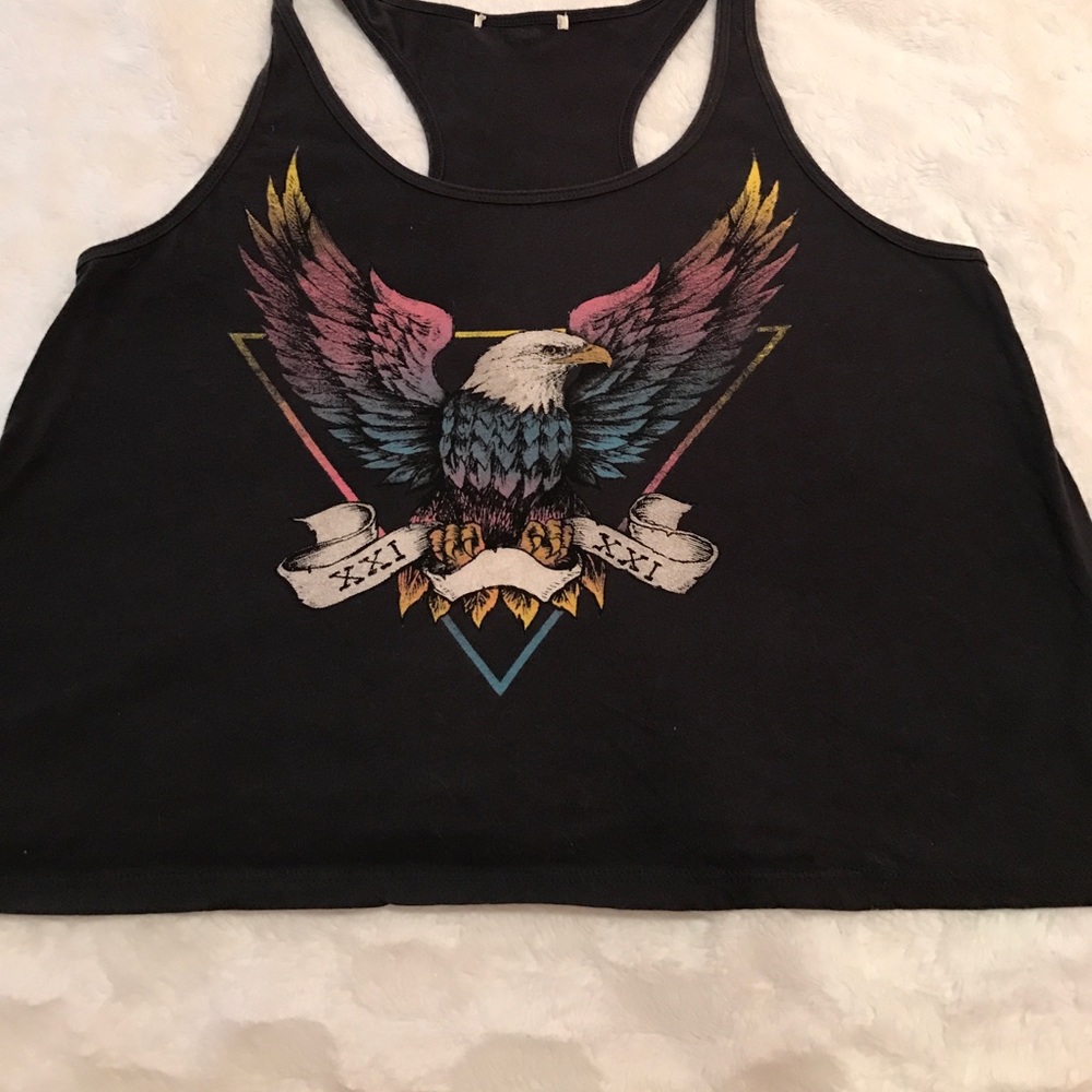 Eagle charcoal grey cropped tank
