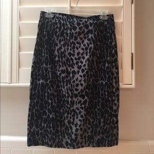 Leopard print pencil skirt