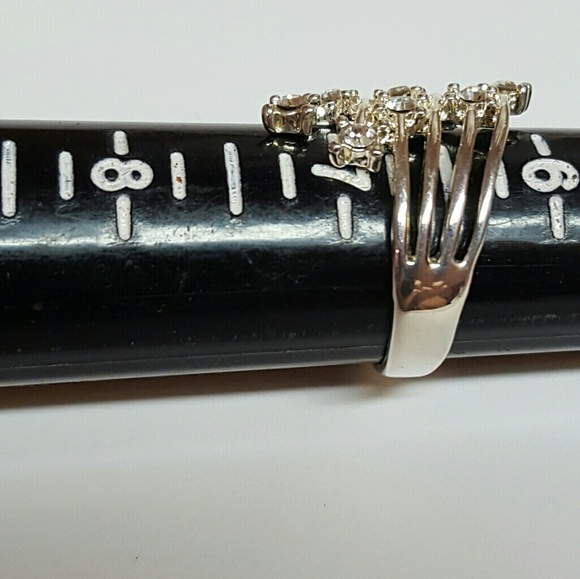 Sparkle Dazle wide Ring 925 with cz size 7 Stars - Picture 2 of 6