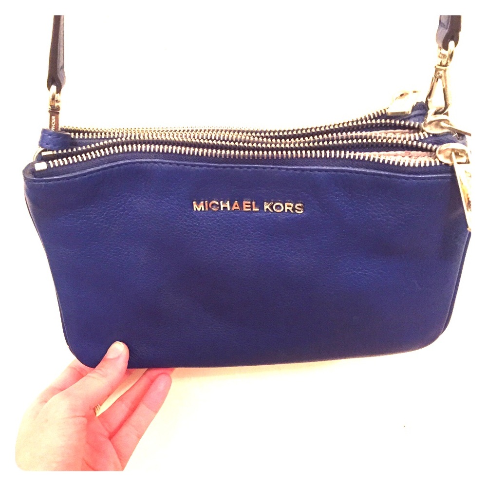 Michael Kors blue crossbody bag