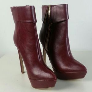 Womens Brand New Wild Rose Burgundy High Heels!