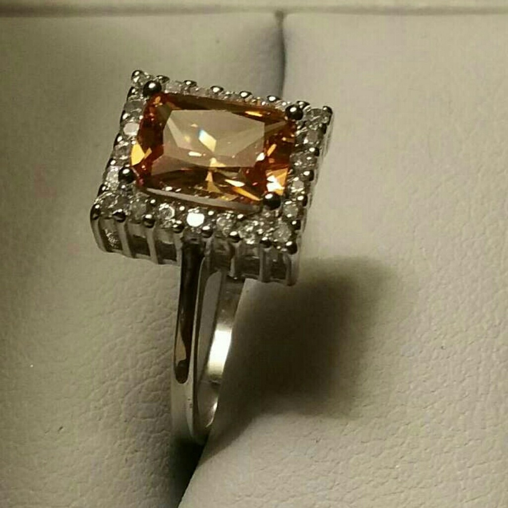 Stunning .925 Sterling Silver 3.cwt Emerald Cut