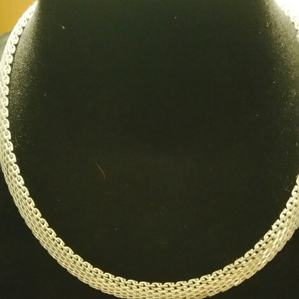 Vintage Sterling Silver Heavy Ladies Necklace