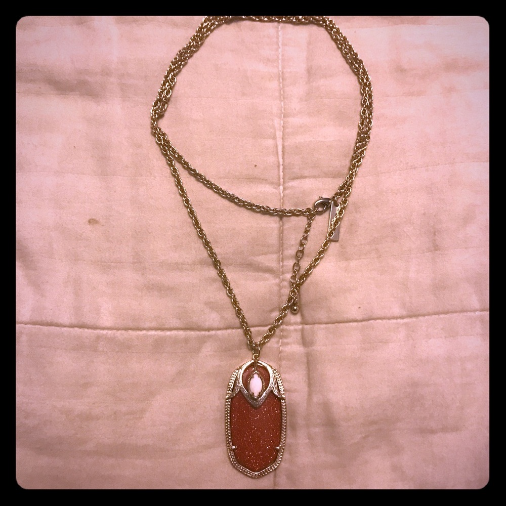 Kendra Scott Roxanne Necklace in Goldstone