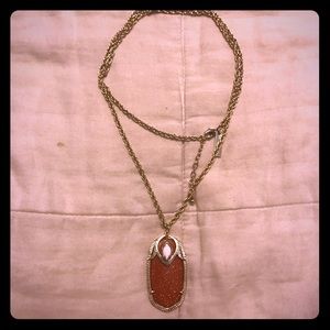 Kendra Scott Roxanne Necklace in Goldstone