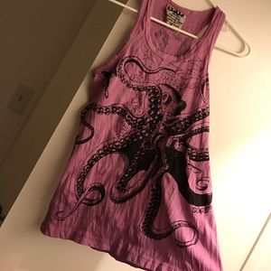 Pink/purple octopus tank