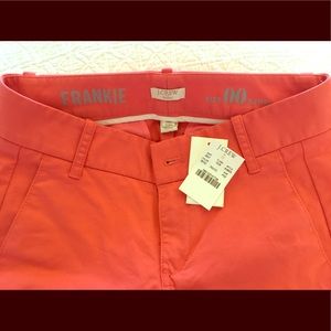 J Crew Frankie Pants in Salmon/Pink NWT