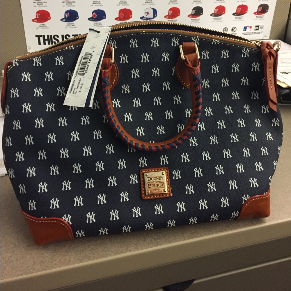 NY Yankees monogrammed Dooney & Bourke satchel