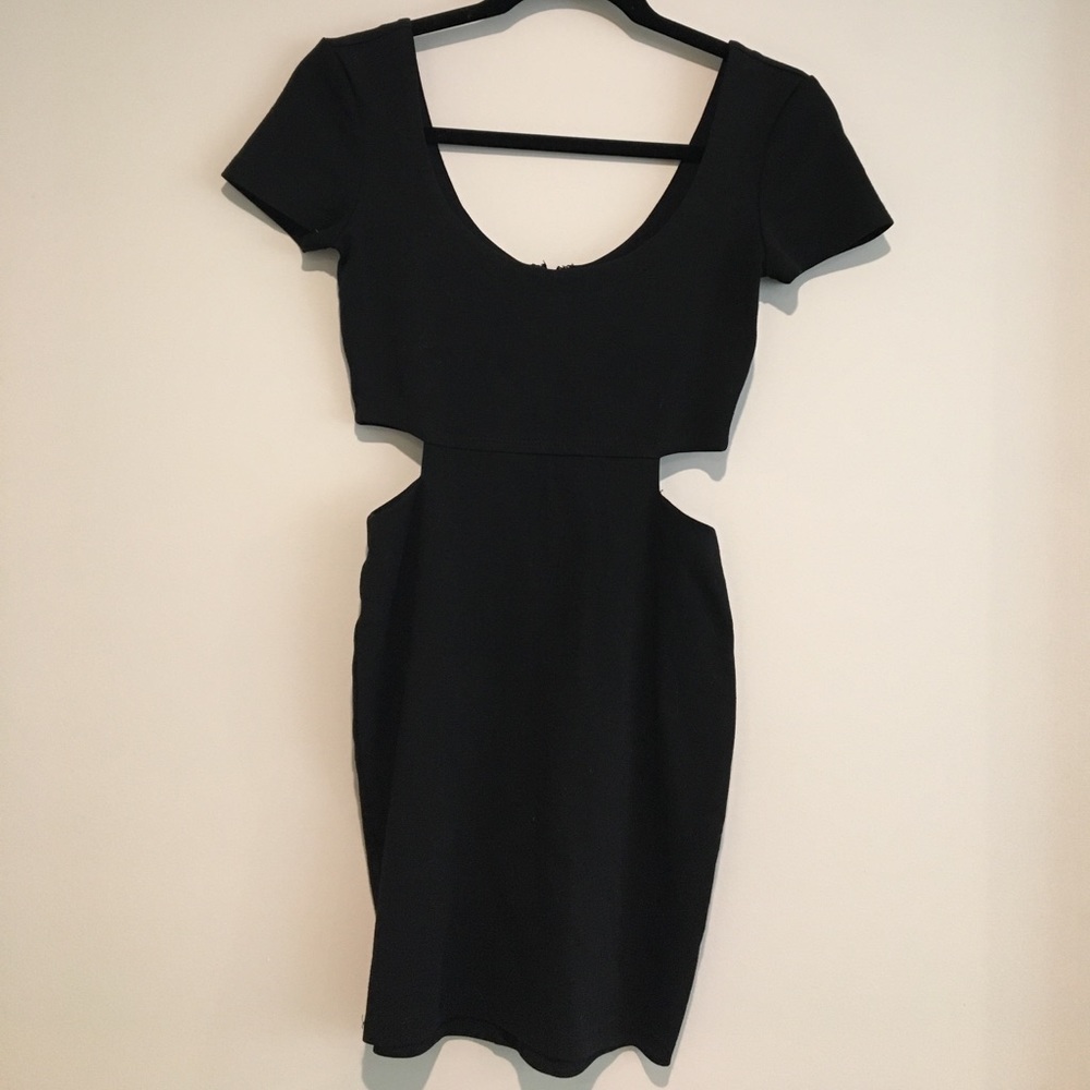 Lucca Couture Cutout Black Mini Dress