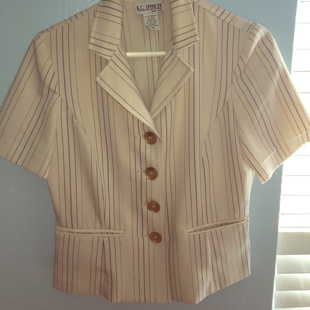White & Black Strip Suit