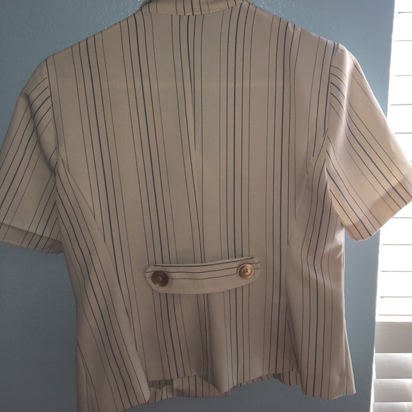 White & Black Strip Suit - Picture 2 of 3