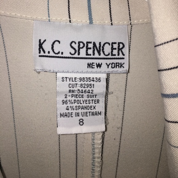 White & Black Strip Suit - Picture 3 of 3