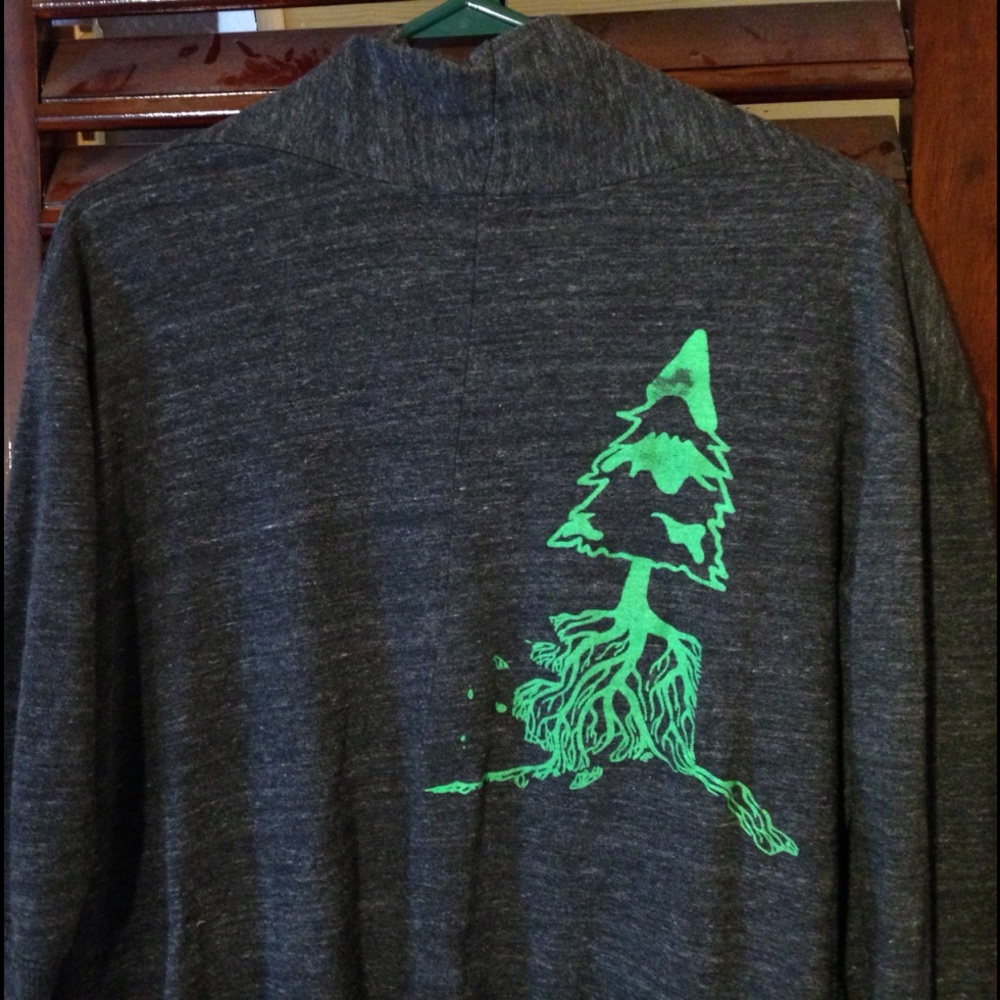 Spruce tree Alaska cardigan Made in Alaska