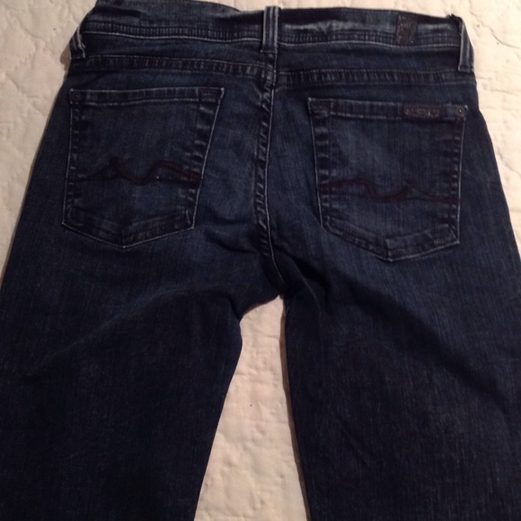 7 for all mankind Dark wash wide/flare jeans - Picture 2 of 4