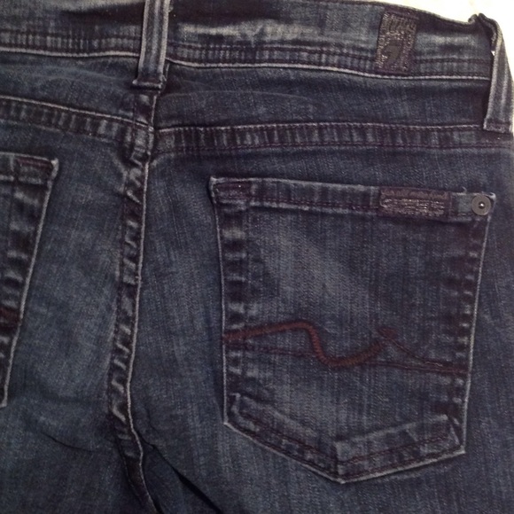 7 for all mankind Dark wash wide/flare jeans - Picture 3 of 4