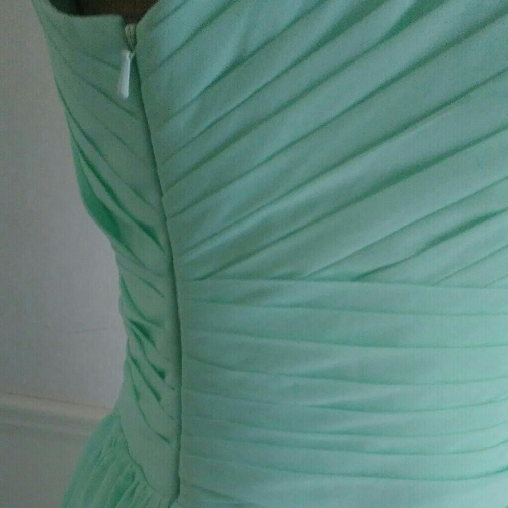 Prom Bridesmaid Formal Dress Evening Gown Mint - Picture 3 of 4