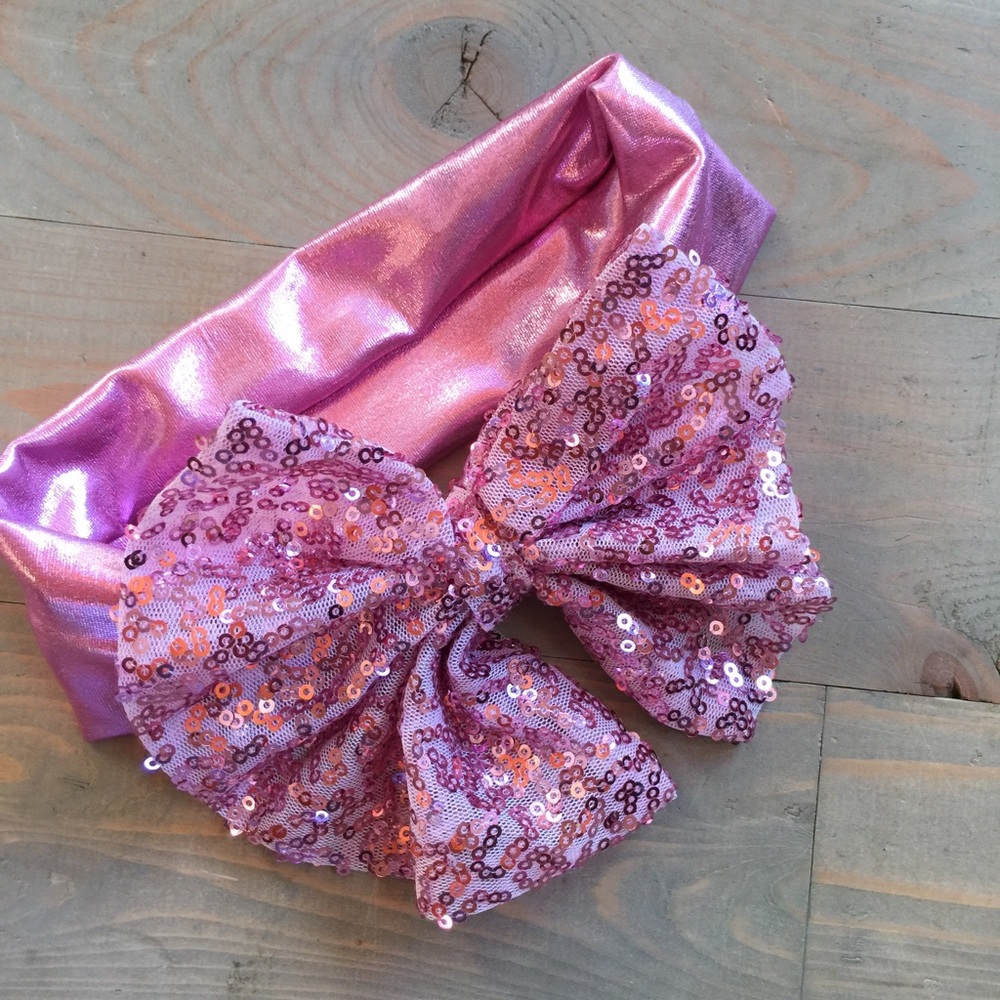 Toddler/baby Boutique Sparkle Pink Sequin Headband