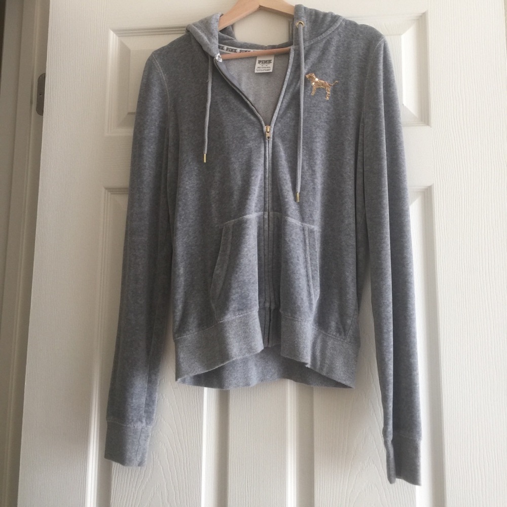 Grey Victoria's Secret sequin hoodie (M)