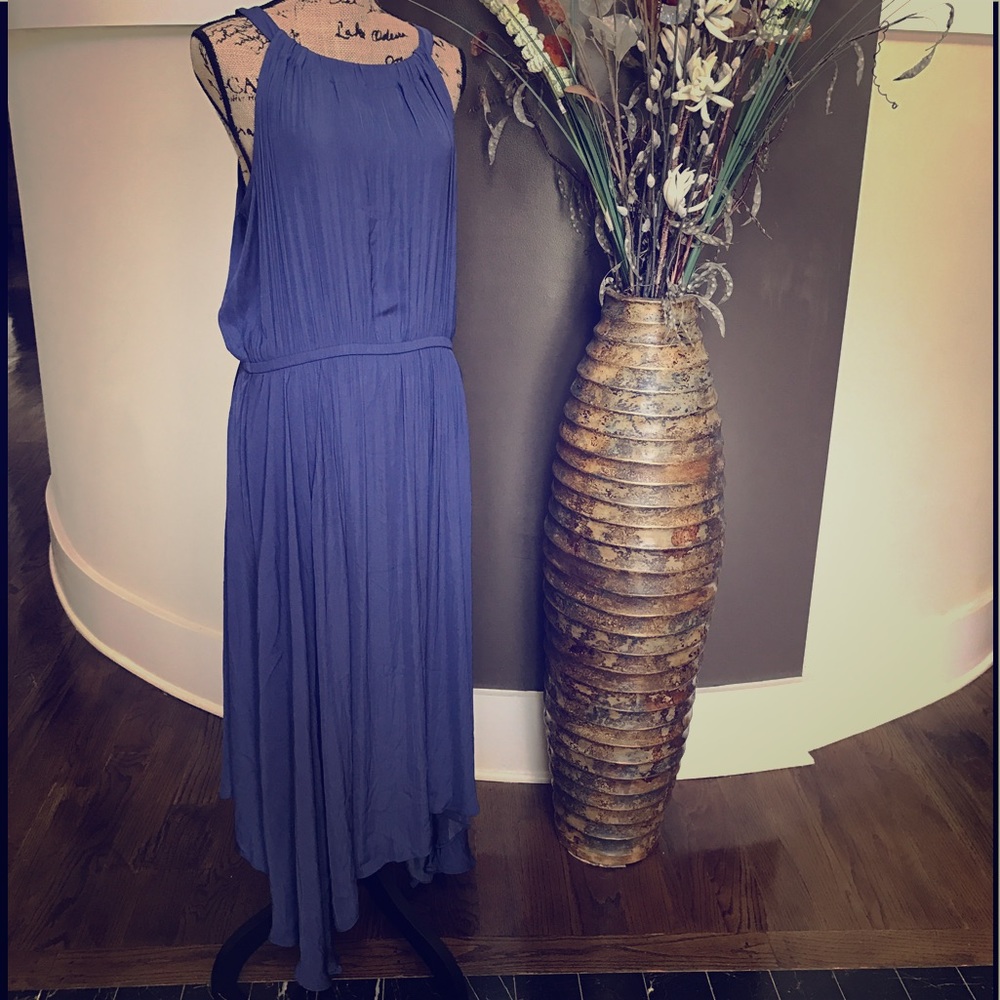 WHBM blue sleeveless dress