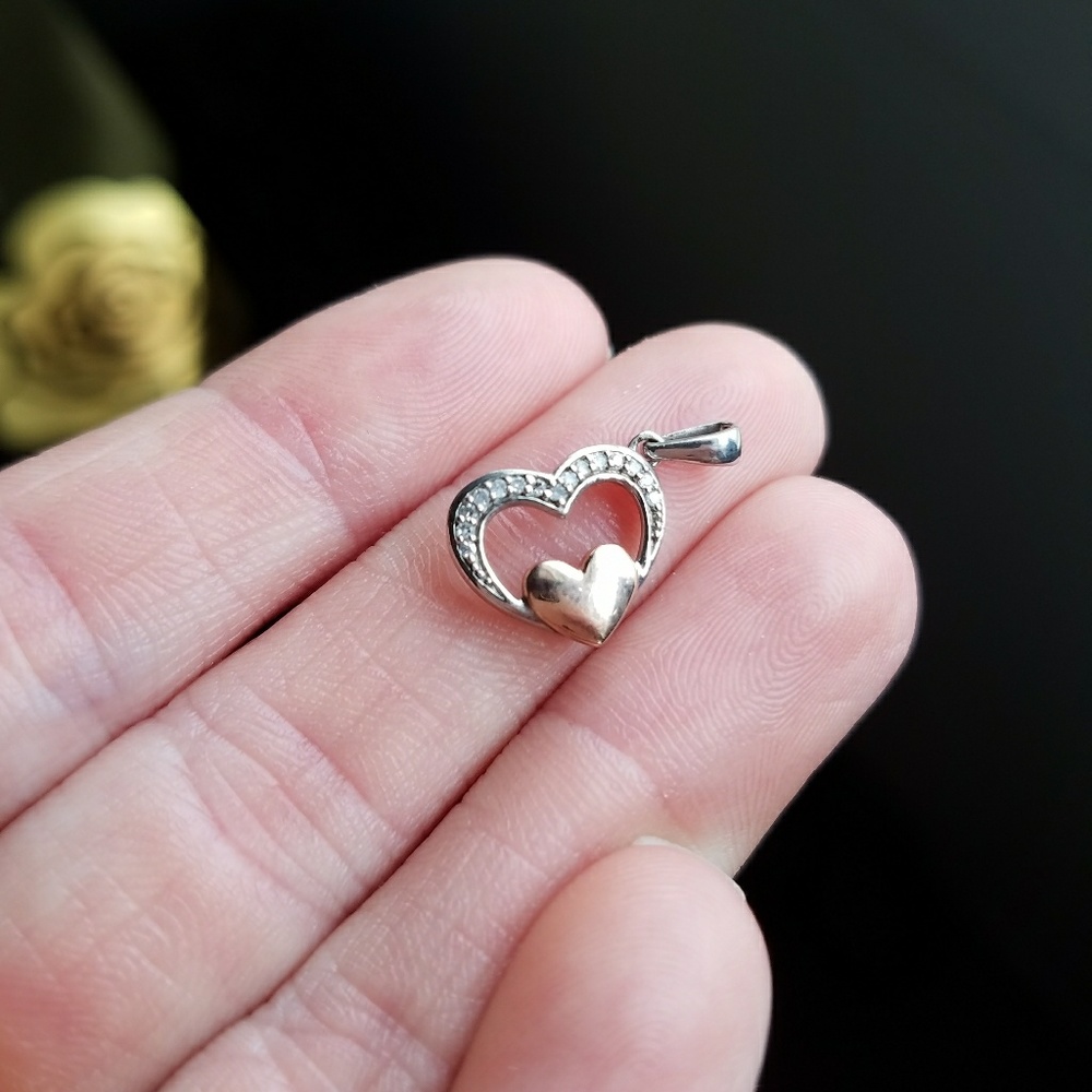 Gold plated heart necklace pendant