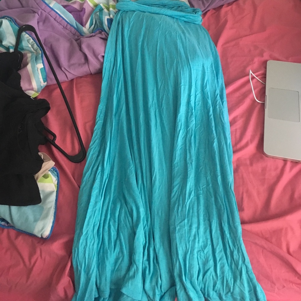 Blue long skirt
