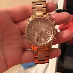 Micheal Kors Rose Gold Watch- originally $250