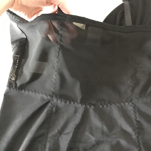 BNWT Vampy Black Partially Sheer Shaper Slip Dress - Picture 5 of 6