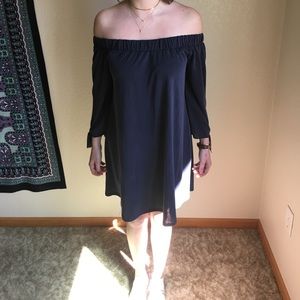 Off the shoulder, 3 quarter length dress