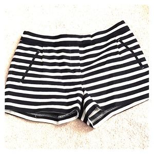J Crew navy & white stripes shorts