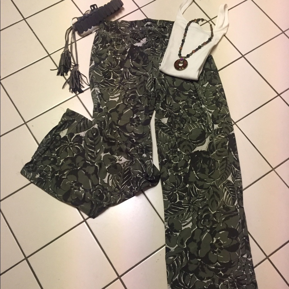 Wide leg cami colored floral SISLEY pants