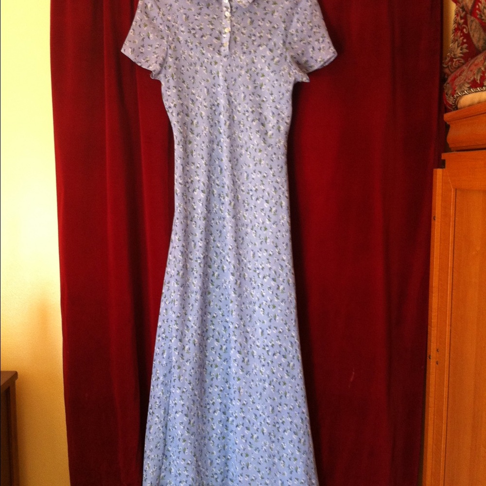 Cornflower blue floral dress