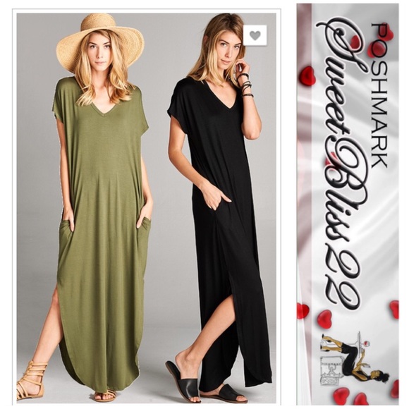 🌸Olive Green Maxi Dress🌸 - Picture 2 of 2