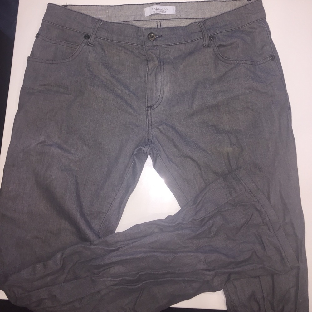 Zara: Gray Men's Sport Moda Skinny Jeans, 36x32
