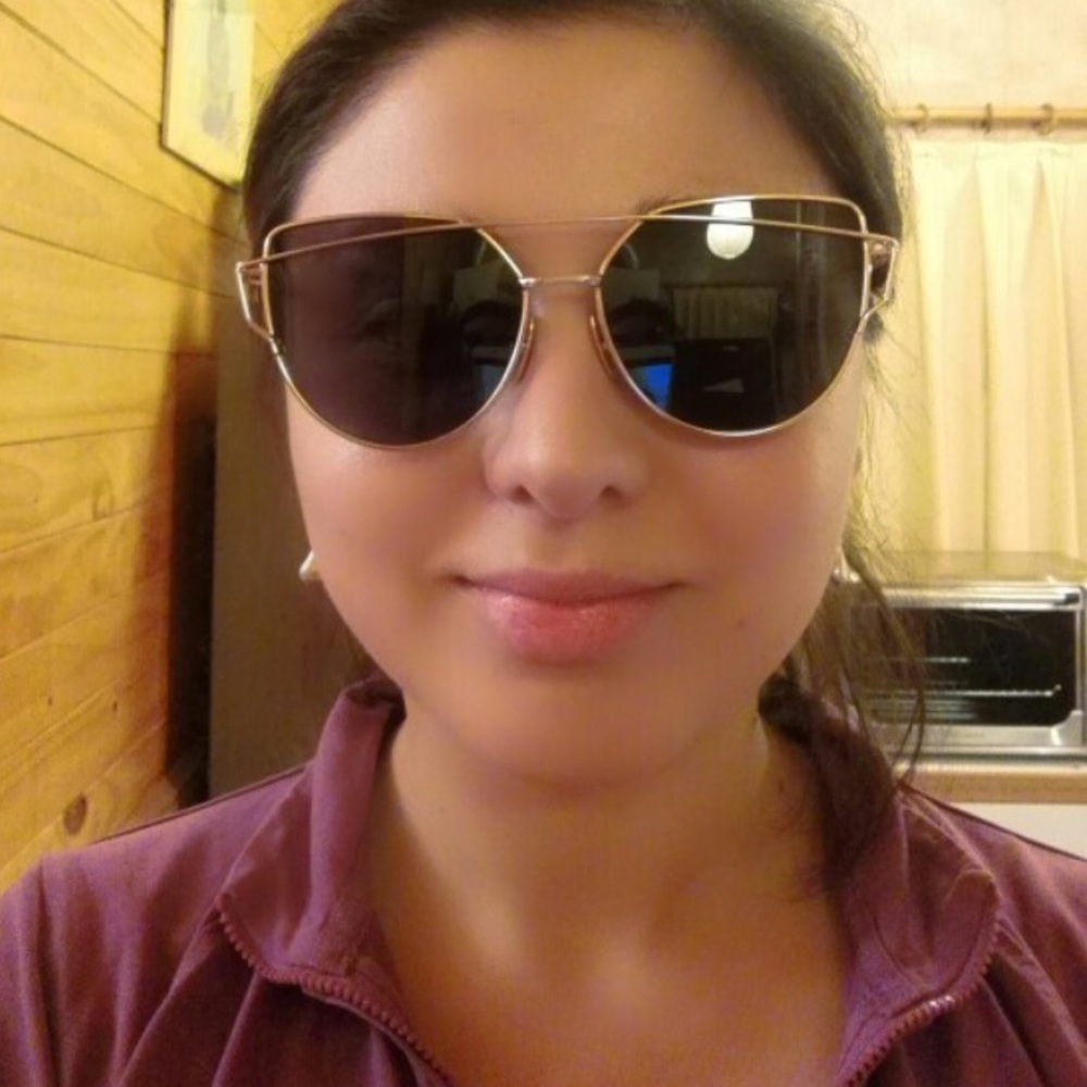 Pink Cat Eye Aviator Sunglasses - Picture 4 of 4