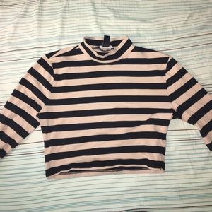 Long Sleeve striped crop top