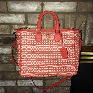 TORY BURCH ROBINSON DOUBLE-ZIP -ALL LEATHER LARGE