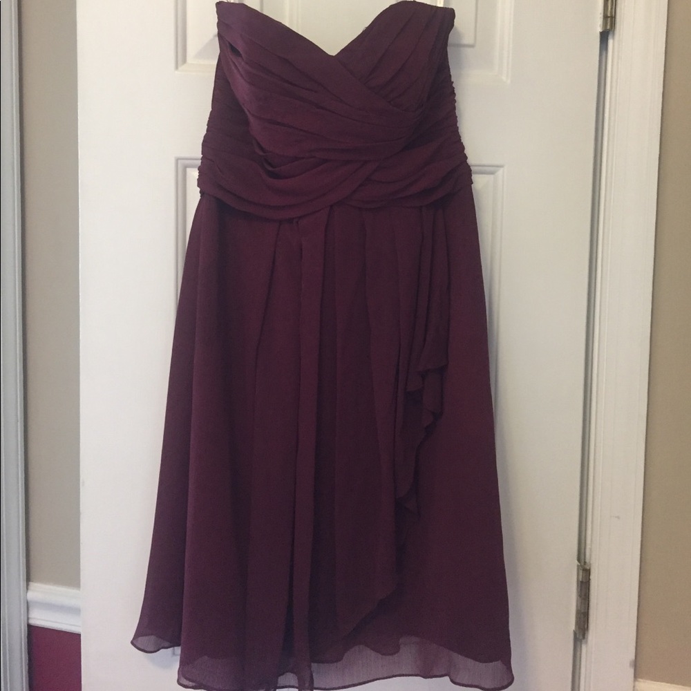 Davids bridal wine color size 4 dress