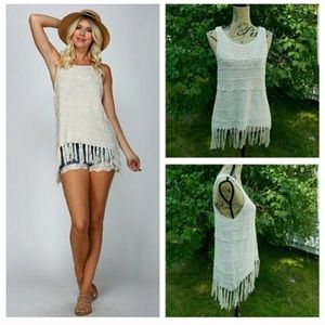 MOVING SALE Listicle Crochet Fringe Tank Top MOVING SALE Listicle Crochet Fringe Tank Top